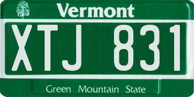 VT license plate XTJ831