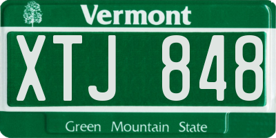 VT license plate XTJ848