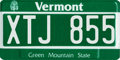 VT license plate XTJ855