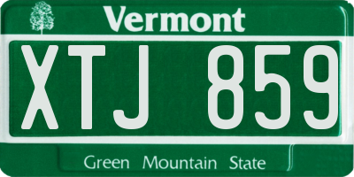 VT license plate XTJ859