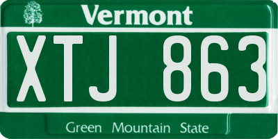VT license plate XTJ863