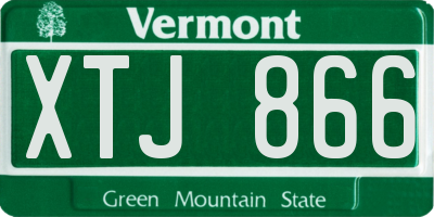 VT license plate XTJ866