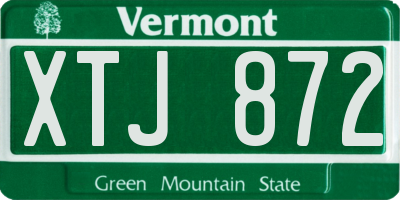VT license plate XTJ872