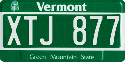 VT license plate XTJ877