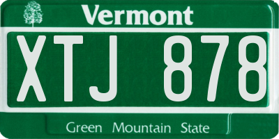 VT license plate XTJ878