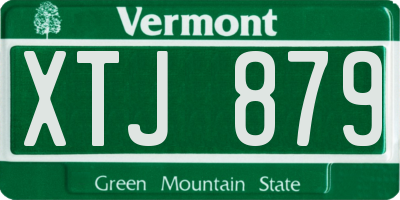 VT license plate XTJ879