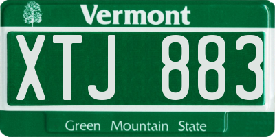 VT license plate XTJ883
