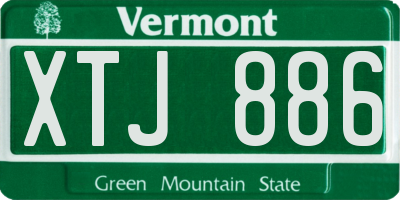 VT license plate XTJ886