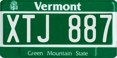 VT license plate XTJ887