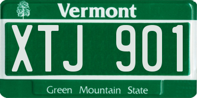 VT license plate XTJ901