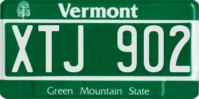 VT license plate XTJ902