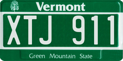 VT license plate XTJ911