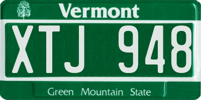 VT license plate XTJ948