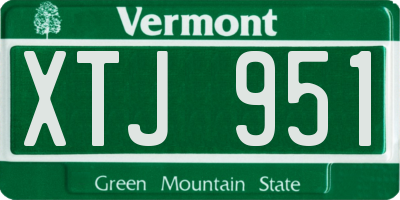 VT license plate XTJ951