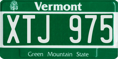 VT license plate XTJ975