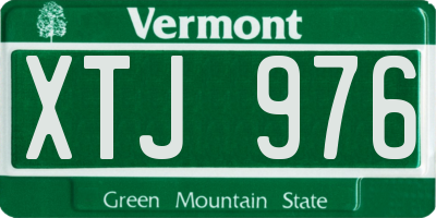 VT license plate XTJ976