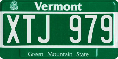 VT license plate XTJ979