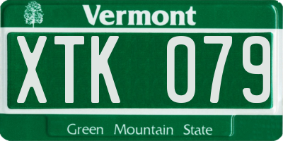 VT license plate XTK079