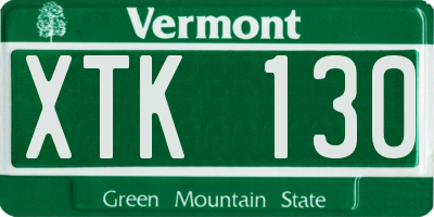 VT license plate XTK130