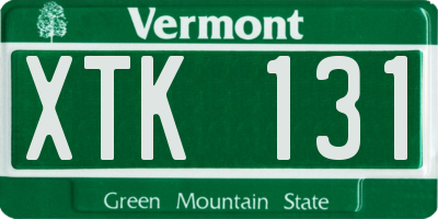 VT license plate XTK131