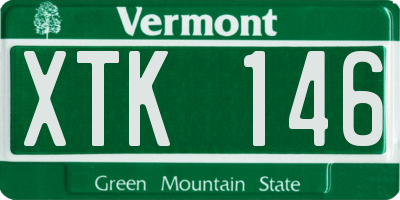 VT license plate XTK146