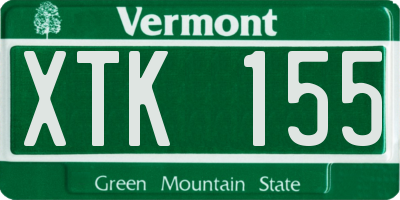 VT license plate XTK155