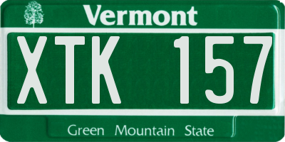 VT license plate XTK157