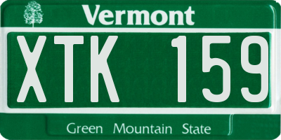 VT license plate XTK159