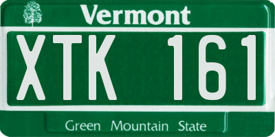 VT license plate XTK161