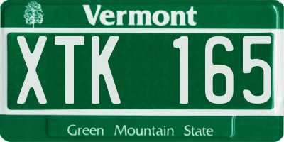 VT license plate XTK165