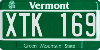 VT license plate XTK169