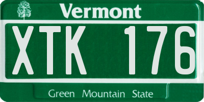 VT license plate XTK176