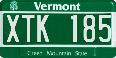VT license plate XTK185