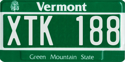 VT license plate XTK188