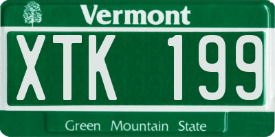 VT license plate XTK199