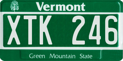 VT license plate XTK246