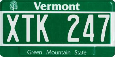 VT license plate XTK247