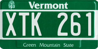 VT license plate XTK261