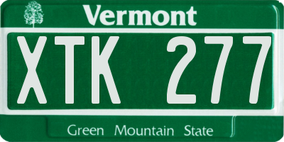 VT license plate XTK277