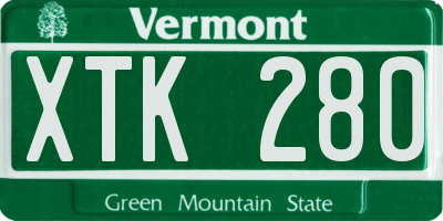 VT license plate XTK280