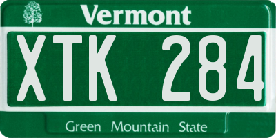 VT license plate XTK284