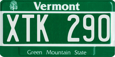 VT license plate XTK290