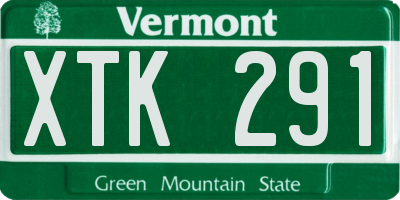 VT license plate XTK291