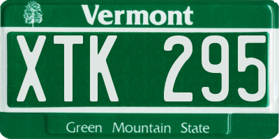 VT license plate XTK295