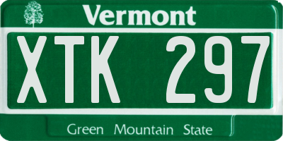 VT license plate XTK297
