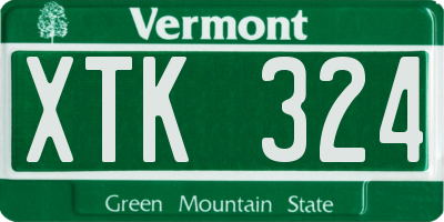 VT license plate XTK324
