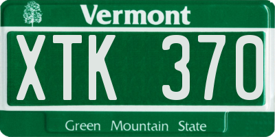 VT license plate XTK370