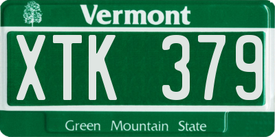 VT license plate XTK379