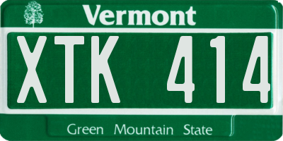 VT license plate XTK414