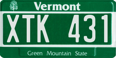 VT license plate XTK431